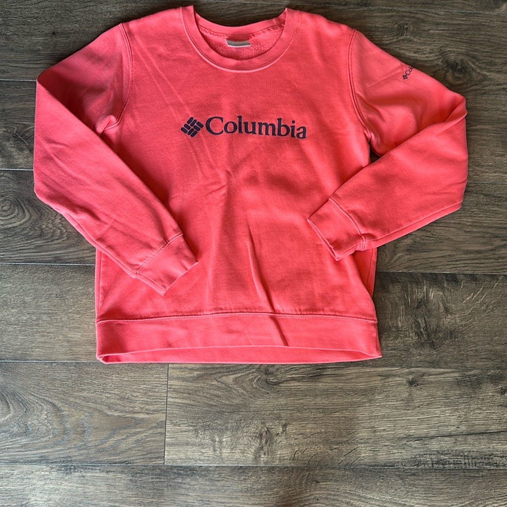 Columbia Pink Crew Neck Sweatshirt Classic Style